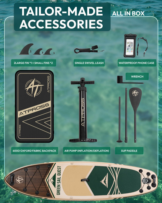 Inflatable SUP - Woodland Brown & Forest Canvas - ATPB26 - 07 Basic ｜Atpross Board - ATPROSS Board