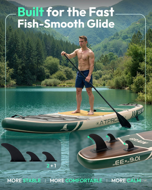 Inflatable SUP - Woodland Brown & Forest Canvas - ATPB26 - 07 PRO ｜Atpross Board - ATPROSS Board