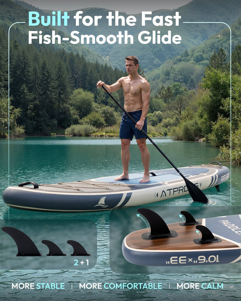 Load image into Gallery viewer, Inflatable SUP - Woodland Brown &amp; Heritage Blue - ATPB26 - 01 Basic ｜Atpross Board - ATPROSS Board
