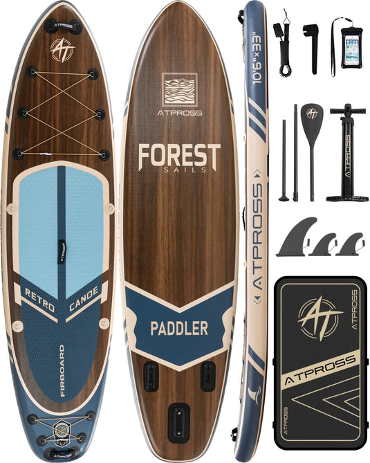 Inflatable SUP - Woodland Brown & Heritage Blue - ATPB26 - 01 Basic ｜Atpross Board - ATPROSS Board