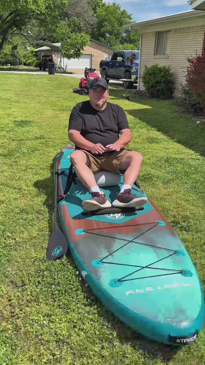 Laden und spielen Sie Video in Galerie -Viewer, 12’ × 36’’ Aufblasbares SUP – Premium Dark Forest – Abyss Green – ATPB26-21M Pro Max | Atpross Board
